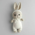 Handmade Crochet Bunny Toy in White Hoodie