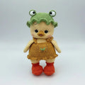 Handmade Crochet Duck Toy with Frog Hat