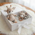 Handmade Crochet Newborn Giraffe & Rattle Gift Set (2pc) – Baby Shower Gift