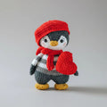 Handmade Crochet Penguin Toy with Heart