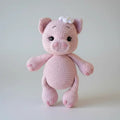 Handmade Crochet Pink Pig Toy