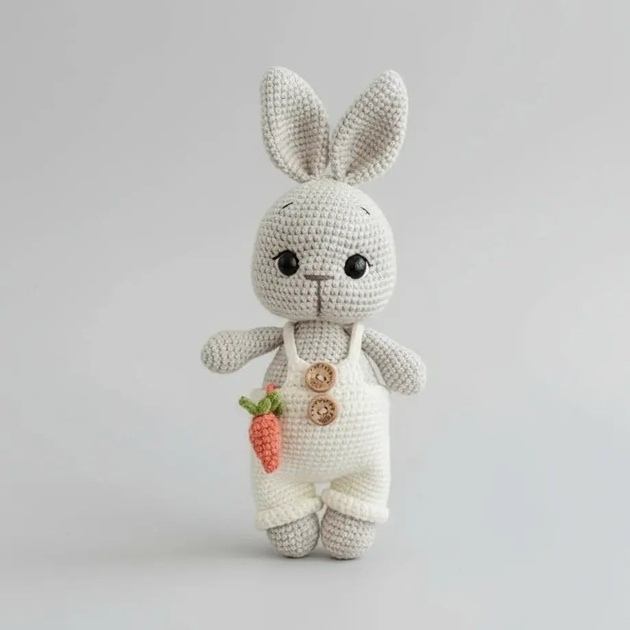 Handmade Crochet Bunny Toy with Carrot