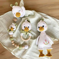 Handmade Crochet Newborn Duck Gift Set (4pc) – Baby Shower Gift