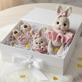 Handmade Crochet Newborn Ballerina Bunny Gift Set (3pc) – Baby Shower Gift