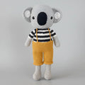 Handmade Crochet Koala Toy in Yellow Jumpsuit