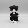 Handmade Crochet Black Kitten Toy