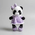 Handmade Crochet Panda Toy in Purple Dress