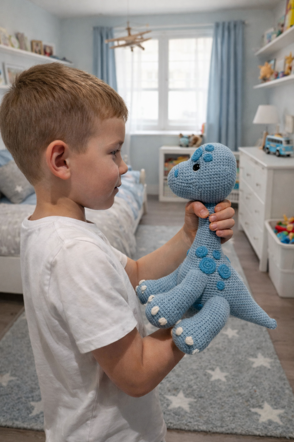 Handmade Crochet Dino Buddy Toy