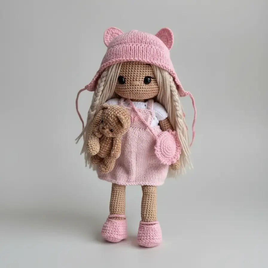 Handmade Crochet Doll with Special Fancy Dress, Gift for Kids