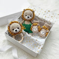 Handmade Crochet Newborn Lion Gift Set (3pc) – Baby Shower Gift