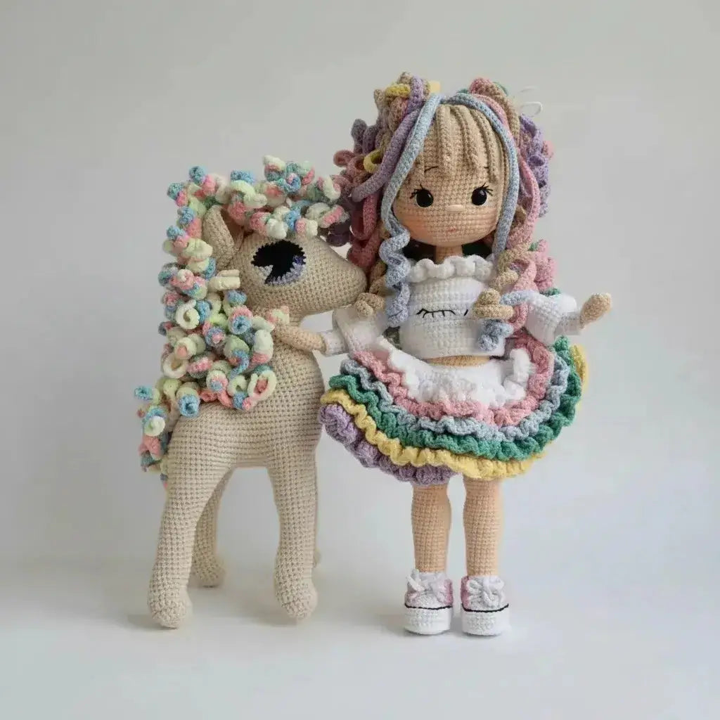 Handmade Crochet Unicorn Doll & Unicorn Toy