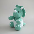 Handmade Crochet Triceratops Dinosaur Toy