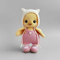 Handmade Crochet Duck Toy in Pink Jumper