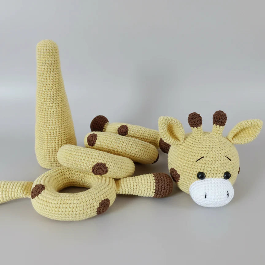 Handmade Crochet Ringstacker - Cute Giraffe Stacking Toy